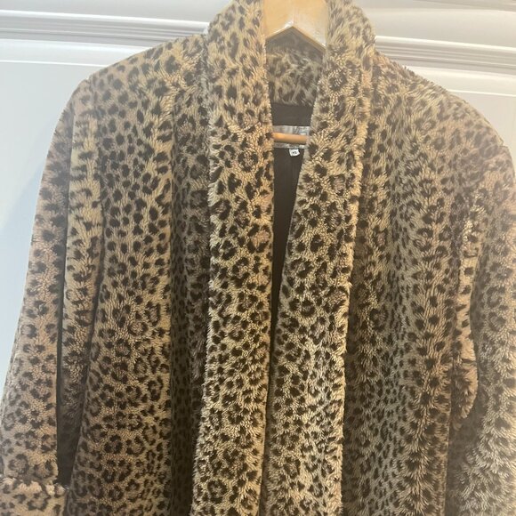 Lillie Rubin Faux Fur Leopard Coat - Picture 1 of 8